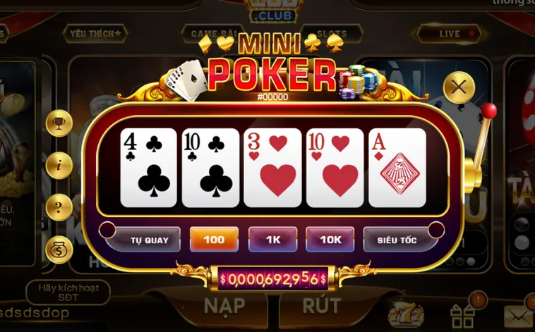 Trải Nghiệm Đỉnh Cao Cùng Siêu Phẩm Minigame Mini Poker Tại HitClub Ngay Hôm Nay