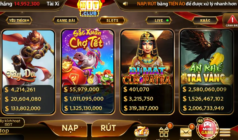 Siêu Phẩm Nổ Hũ HitClub Đẳng Cấp Với Cơ Hội Săn Jackpot Lớn Nhất Năm