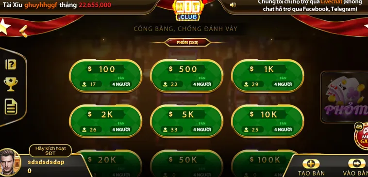 Phỏm Tại HitClub Sân Chơi Bài Tá Lả Đẳng Cấp Nhất Cho Mọi Game Thủ
