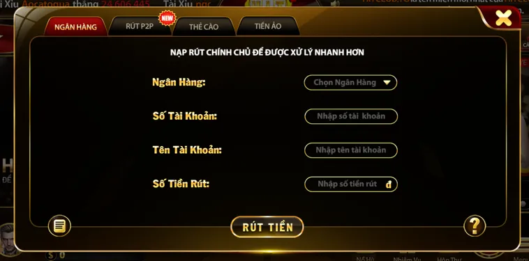 Rút Tiền HitClub Qua Tài Khoản Ngân Hàng Siêu Tốc Giúp Game Thủ Nhận Thưởng Khủng Mỗi Ngày