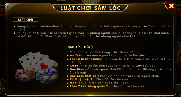 Chinh Phục Đỉnh Cao Sâm Lốc Tại HitClub Đẳng Cấp Nhất Hiện Nay