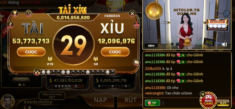 Sảnh Game Tài Xỉu Livestream Tại HitClub Đẳng Cấp Thắng Lớn Mỗi Ngày